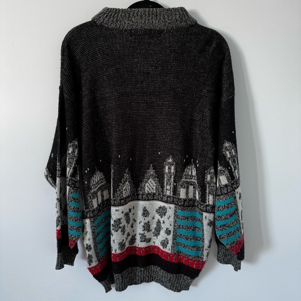 Jonathan Miller London Vintage Cityscape Sweater – oversized Medium Cabincore - Picture 3 of 8